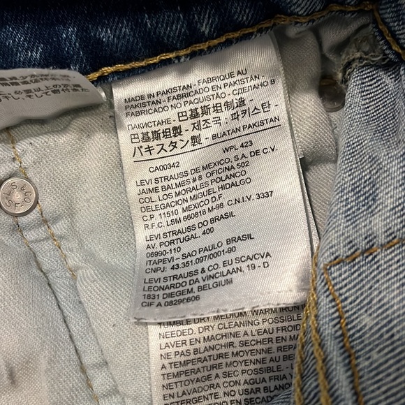 Acid Wash Paint Distressed Levi’s 510 32W X 32 L - Picture 5 of 8